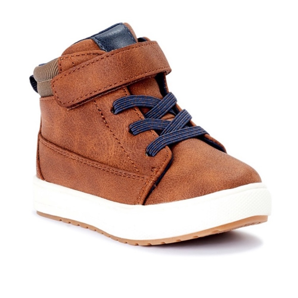 WONDER NATION- Little Boys/Toddler Brown Boots-SIZE 4